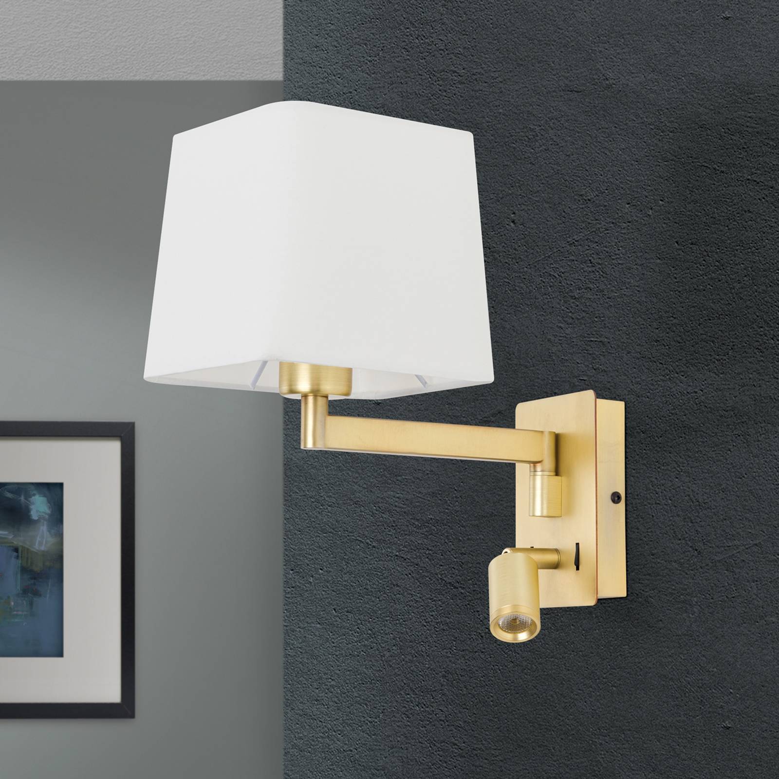 ORION Væglampe Carlton, Messing/guld, Stue/spisestue, Metal, Moderne