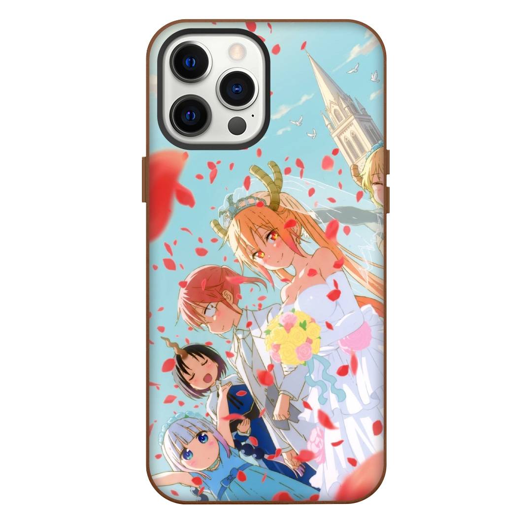 Miss Kobayashi's Dragon Maid Phone Case For iPhone Samsung Galaxy Pixel OnePlus Vivo Xiaomi Asus Sony Motorola Nokia - Miss Kobayashi's Dragon Maid Characters Wedding Celebrating Poster.