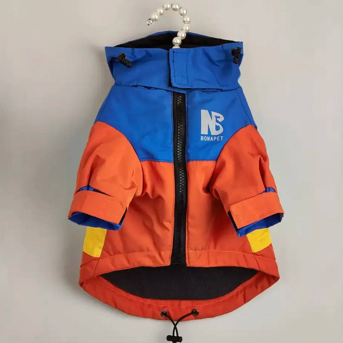 Waterproof Hooded Dog Raincoat & Sport Hoodie - Orange / 3XL (3XL)