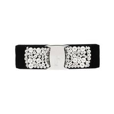 Ferragamo - Vara hårklämma med strass - dam - mässing/bomull/kristall/polylaktid (PLA)/rayon - one size - Svart