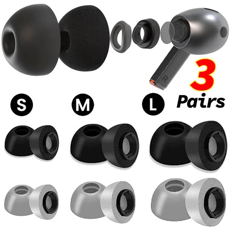 For Samsung Galaxy Buds3 Pro Memory Sponge Eartip for Galaxy Buds3 Pro Tips Earbud in Ear Bluetooth Headset Replacement Earplug