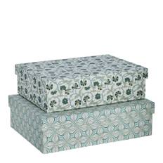Lene Bjerre - Ellen askset 2-pack 34x26x10 cm vit