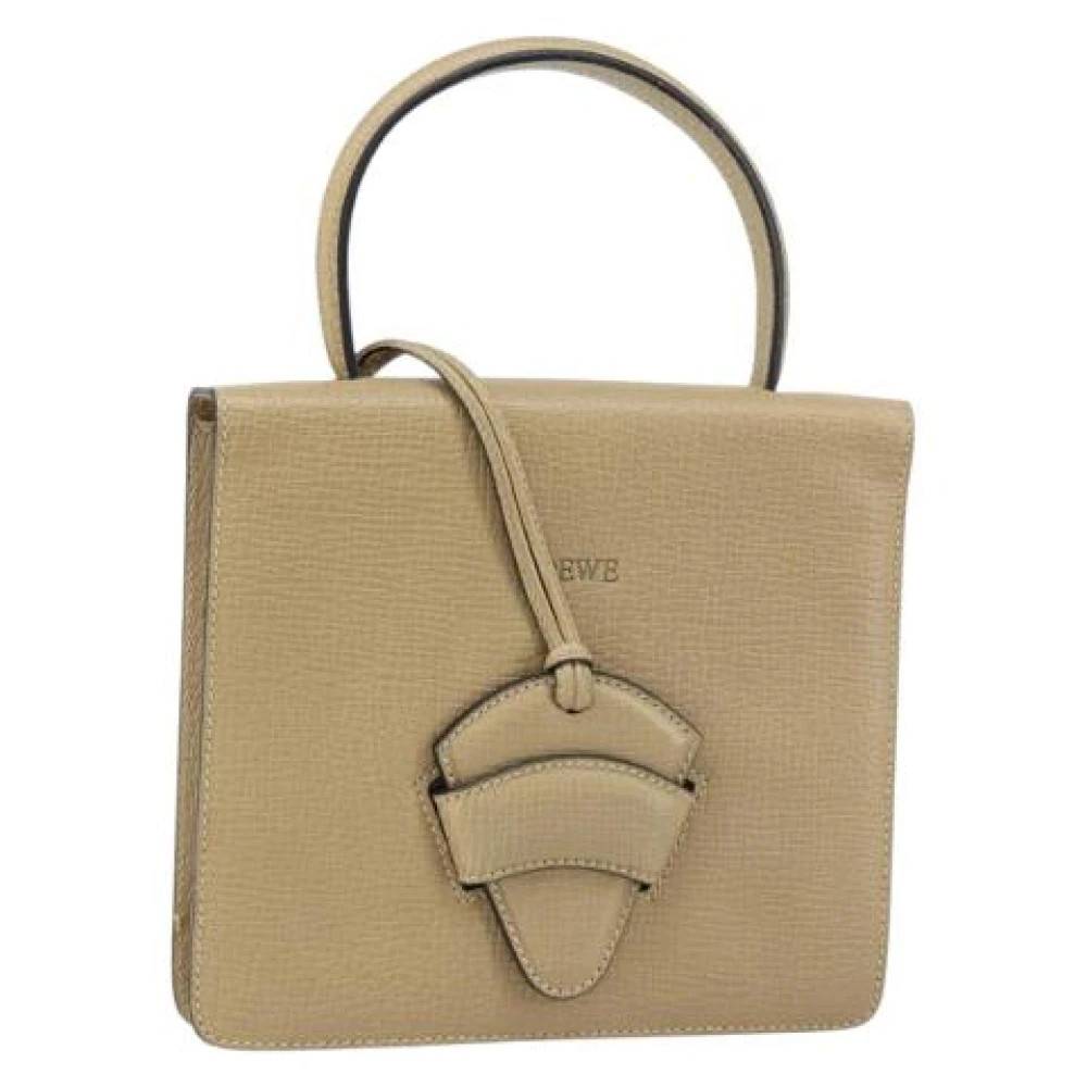 Loewe Pre-owned Pre-owned Læder Håndtaske - Vintage - Dame - Beige - ONE SIZE - Læder