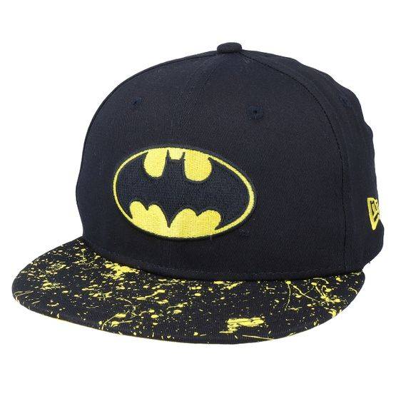 New Era - Svart snapback Keps - Kids Batman Paint Splat Visor 9FIFTY Black Snapback @ Hatstore