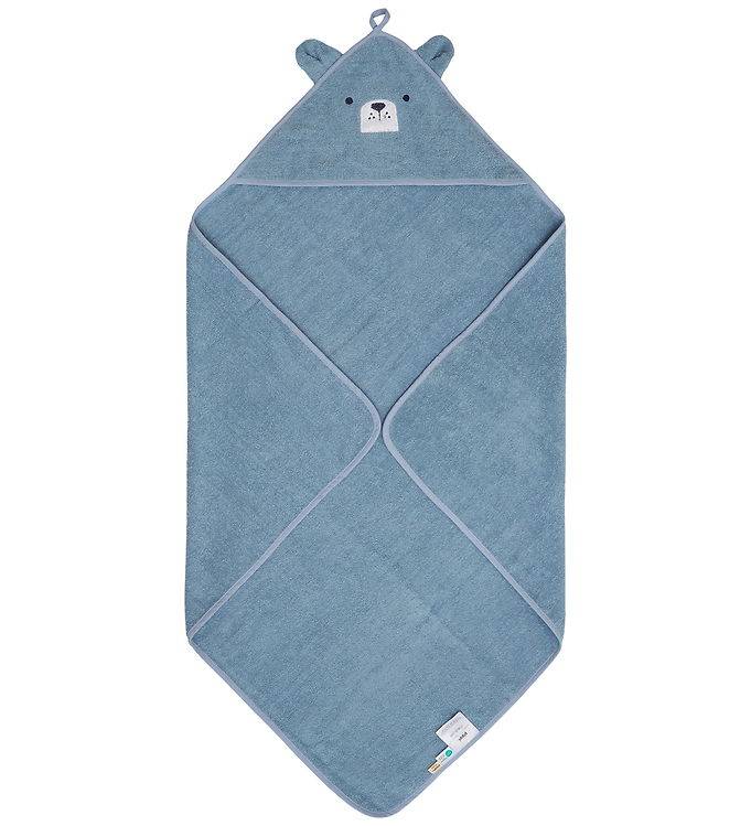 Pippi Babyhåndklæde m. Hætte - 83x83 cm - Dusty Blue - Pippi Baby - OneSize - Babyhåndklæde