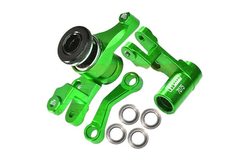 ALUMINUM 7075-T6 FRONT STEERING ASSEMBLY FOR TRAXXAS 1/10 SLASH/ RUSTLER/ STAMPEDE 4X4 - Grøn