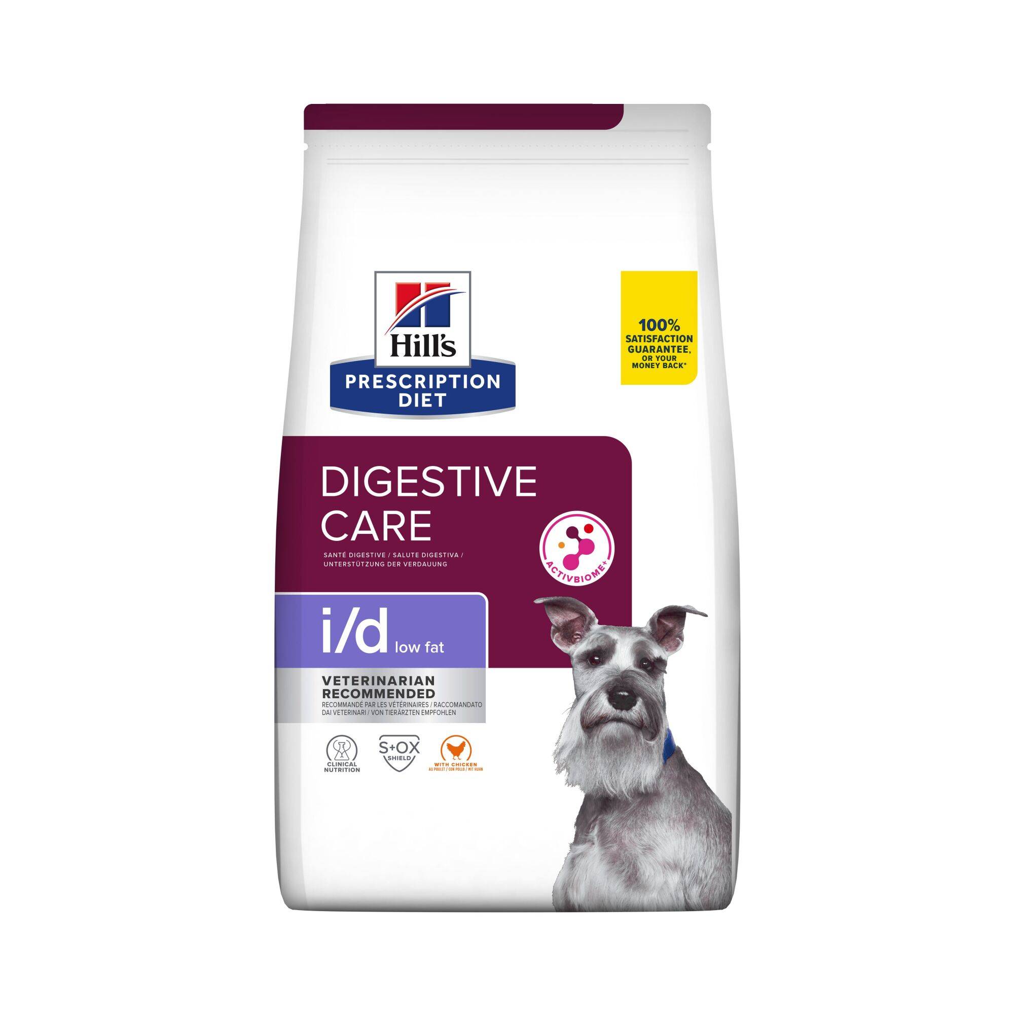 Hill's PRESCRIPTION DIET I/d Fedtfattigt Tørfoder Til Hunde Med Kylling. - 4 kg