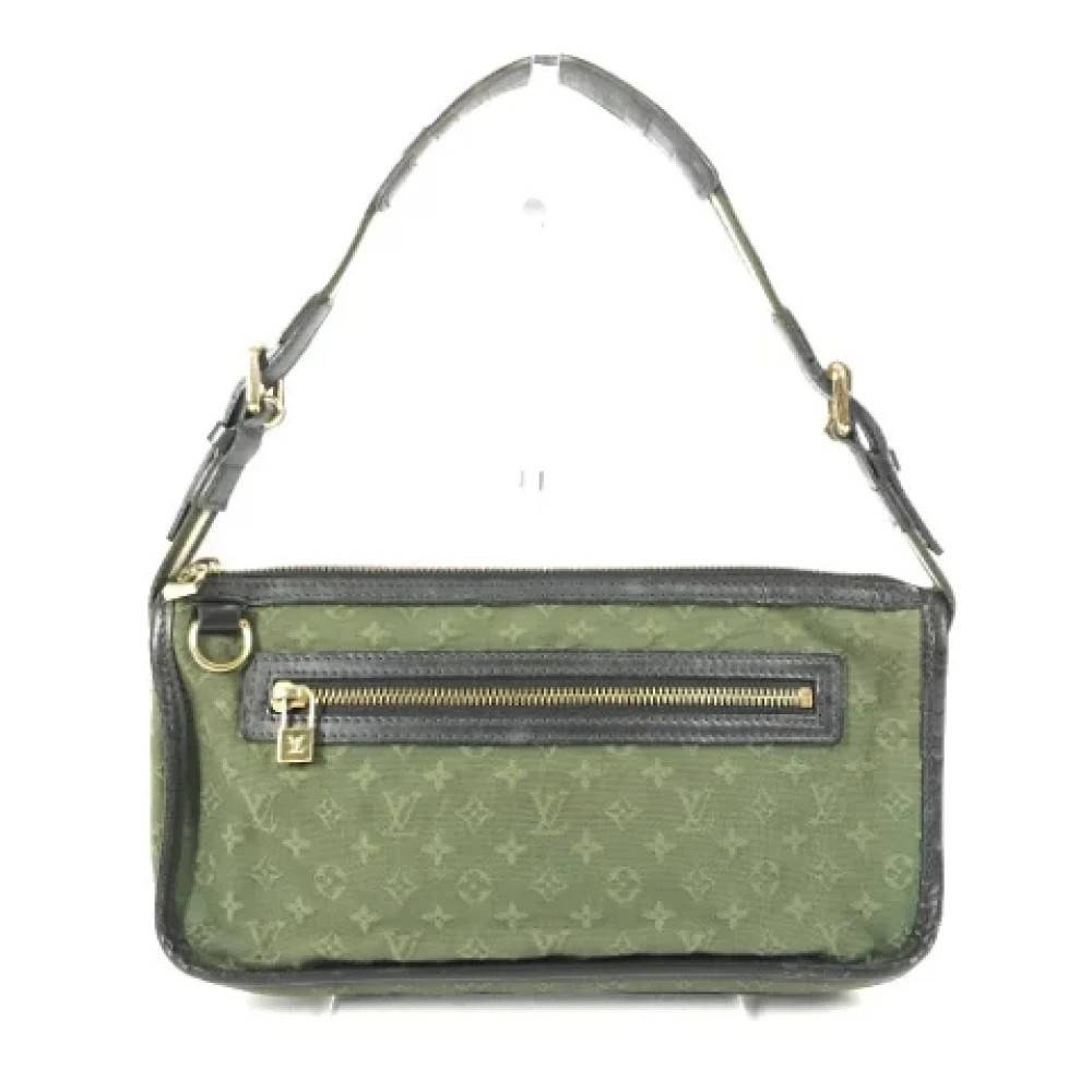 Louis Vuitton Vintage Pre-owned Stof louis-vuitton-tasker - Vintage - Dame - Grøn - ONE SIZE - Uld
