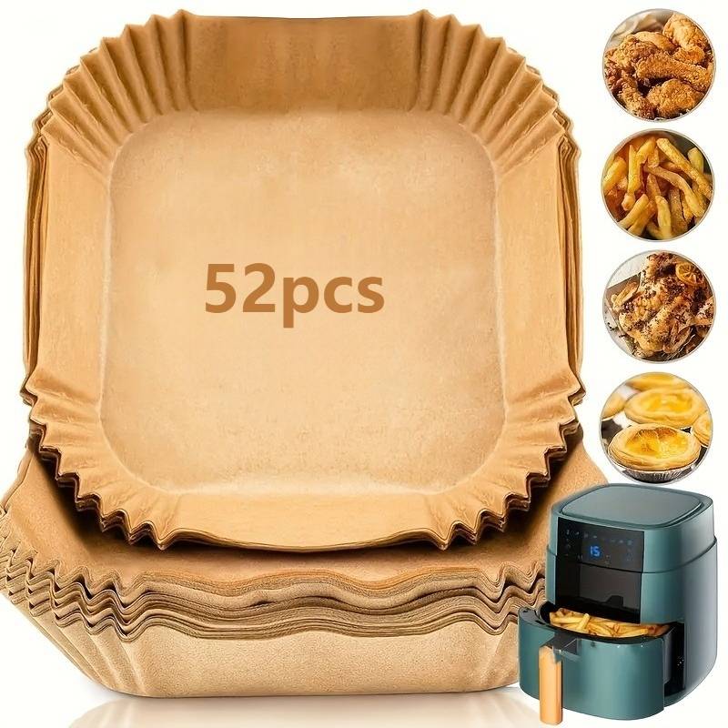 TEMU 102/52pcs Air Fryer Pad Disposable Baking Paper Pad-oil Proof -heat Resistant-easy To Clean-perfect For Christmas-easter-mother's Day-holiday Gifts-holiday Cooking-easy To Clean Material