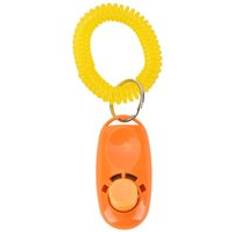 1pc tr&#xE4;ning klicker 10 f&#xE4;rger ultraljud hund husdjur f&#xE5;gel visselpipa klick klicker tr&#xE4;ning tr&#xE4;nare hj&#xE4;lpguide - orange