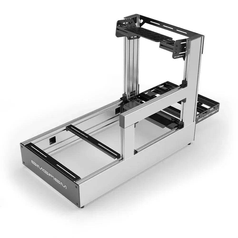 SIMGASM | Pro Aluminum Sim Racing Cockpit - Bottom Mount / Silver