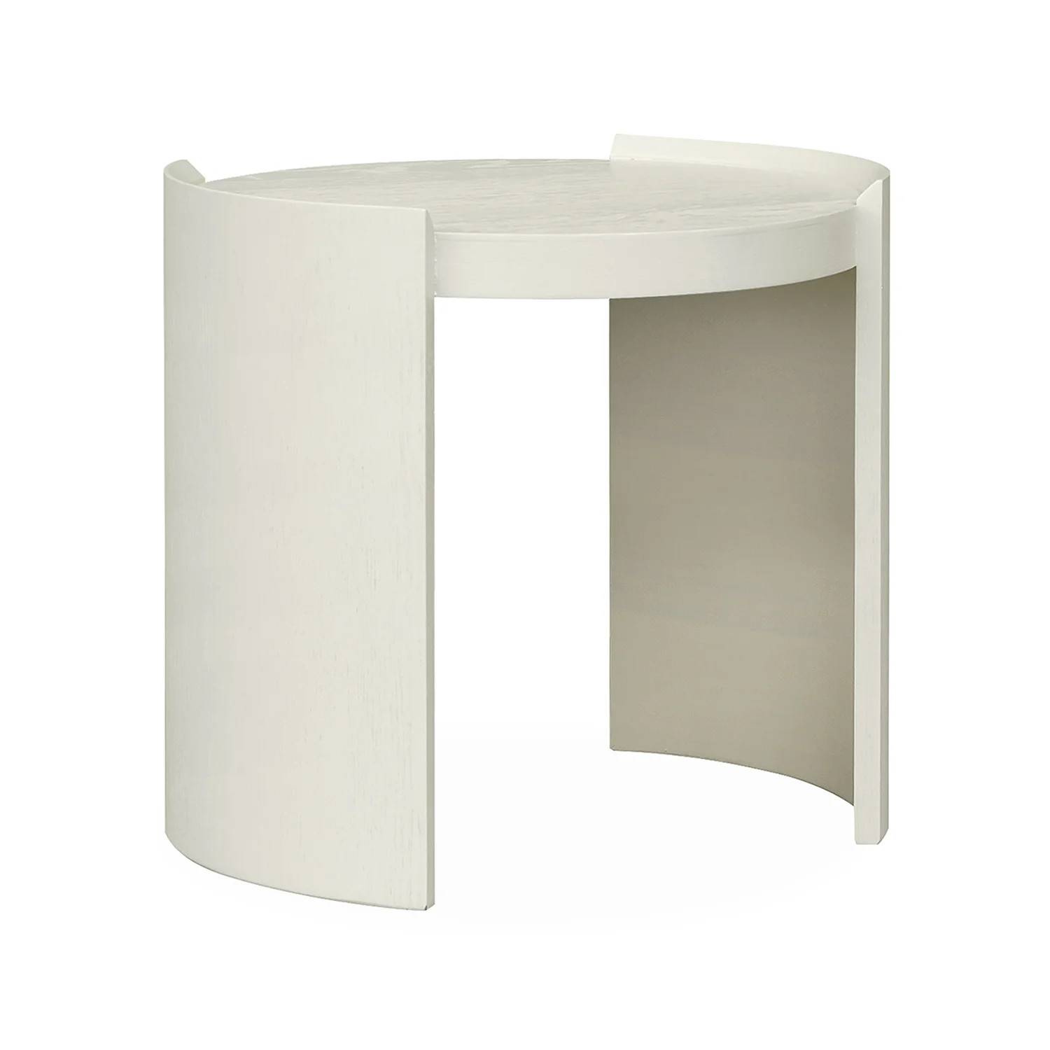 Oakland sidobord ivory mist Ø55 cm - Vit