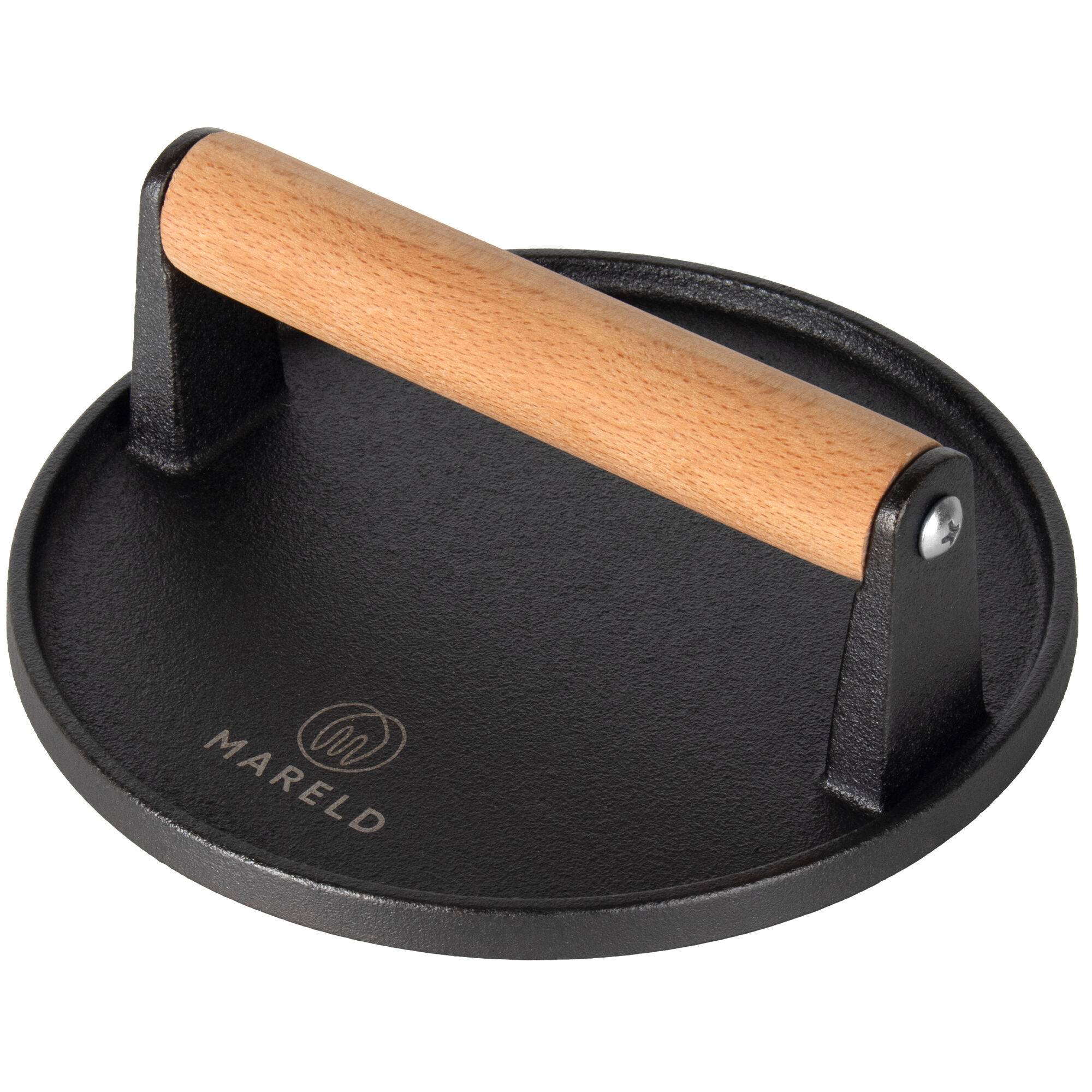 Mareld Hamburgerpress 17,5 cm, gjutjärn - Svart