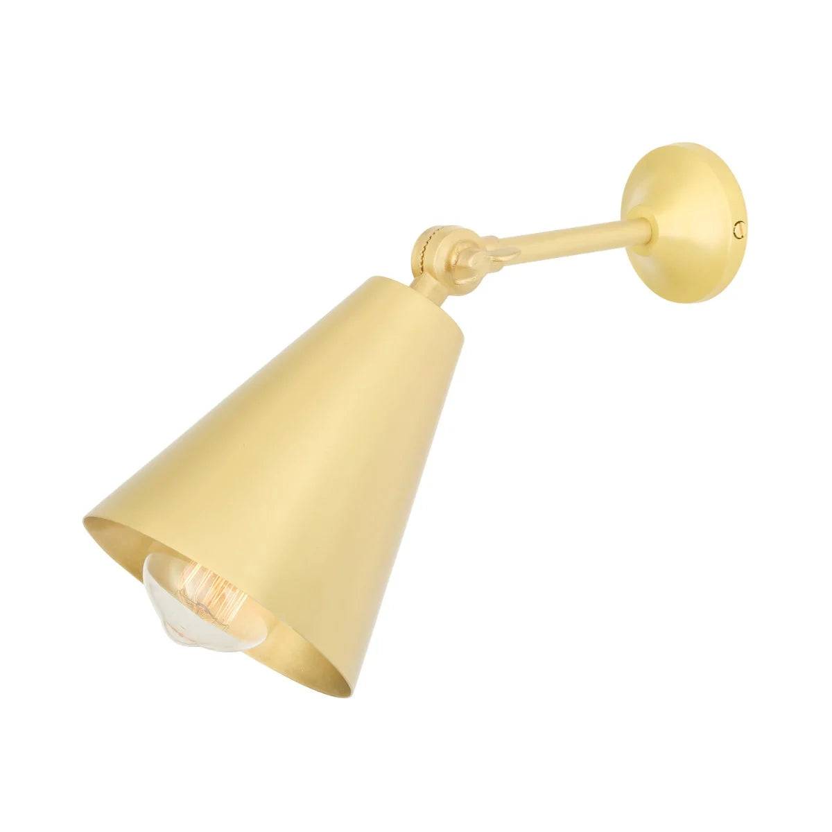 Moya adjustebel Brass cone væglampe Mullan - Satin messing