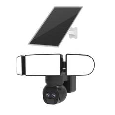 2K Solcelledrevet 4G overvågningskamera med kraftig projektør, Motion detection, app og color night vision