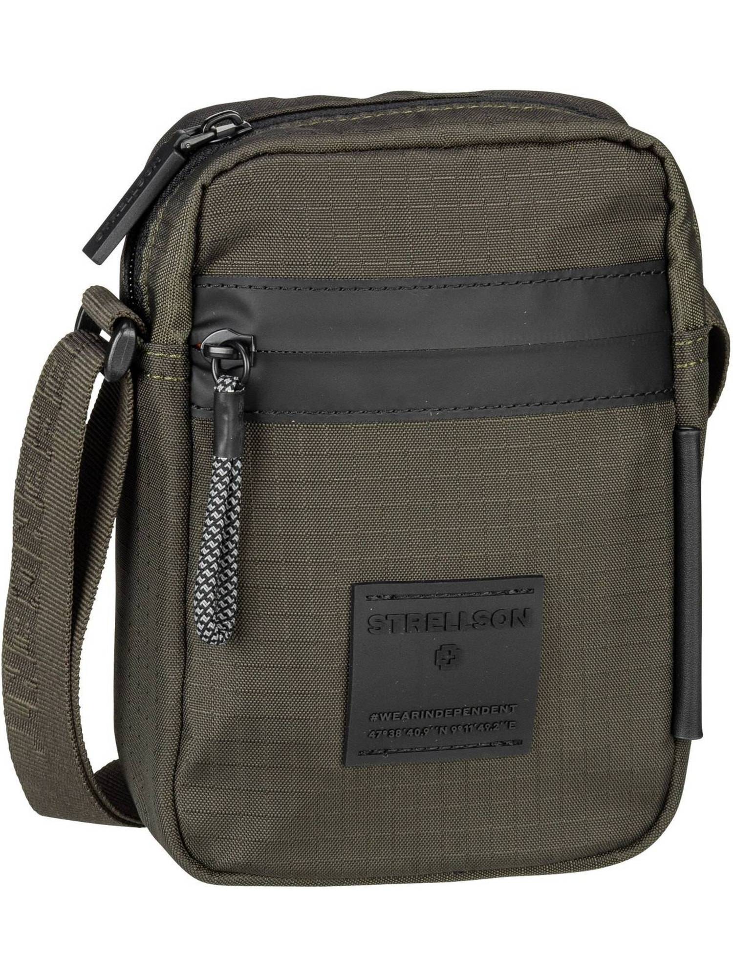 STRELLSON Skuldertaske 'Northwood Clint'  grøn / sort