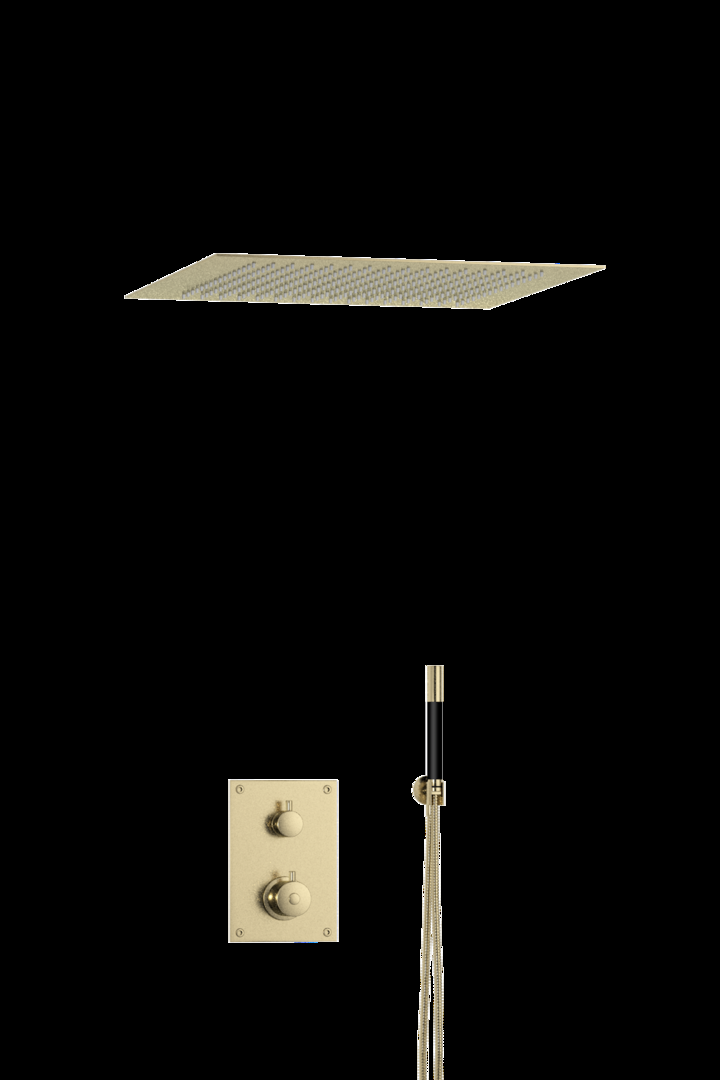 Tapwell Takduschpaket ED2 för Inbyggnad 50x50 cm (Honey Gold)
