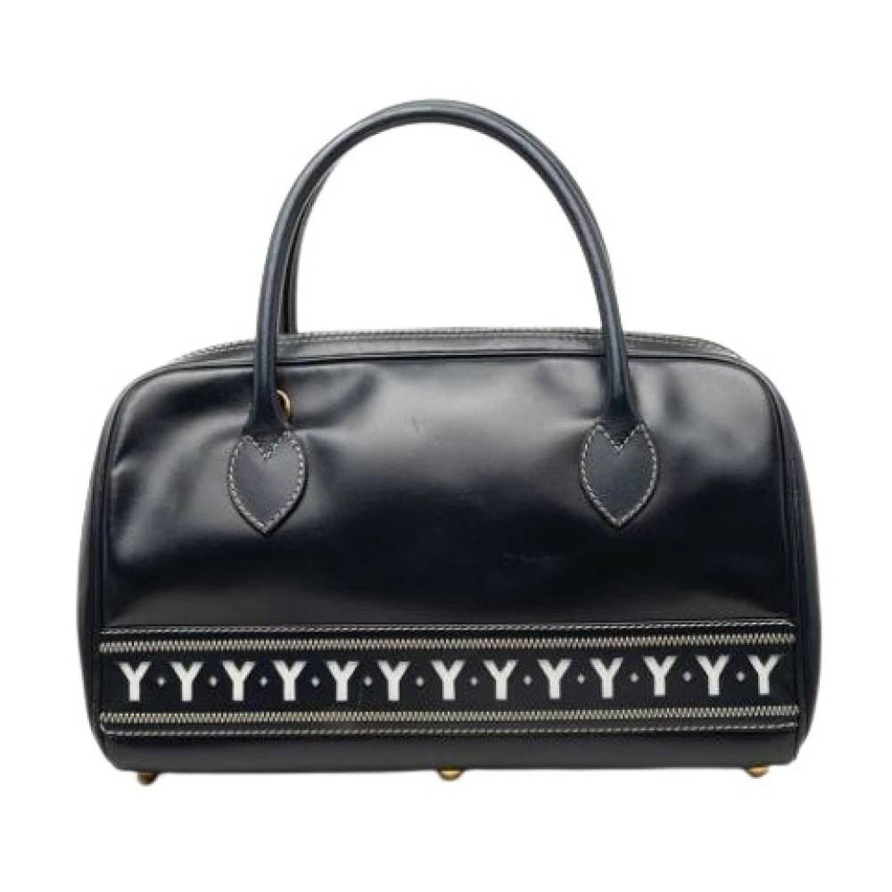 Saint Laurent Vintage Pre-owned Vintage Boston Bag - Vintage - Dame - Blå - ONE SIZE - Læder