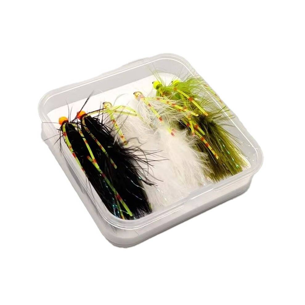 For Woolly Bugger Fly Fishing Lures,6pcs Metal Bead Olive Streamers for Trout, Salmon, Pike & Bass, Ideal for Freshwater