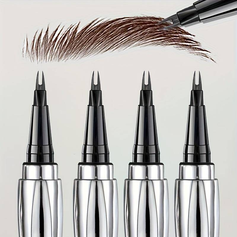 Ögonbrynspenna med extra fin spets Vattentät, svettbeständig 2-punkts flytande ögonbrynspenna med dubbla spetsar för nybörjare Slim Precision Brow Pen