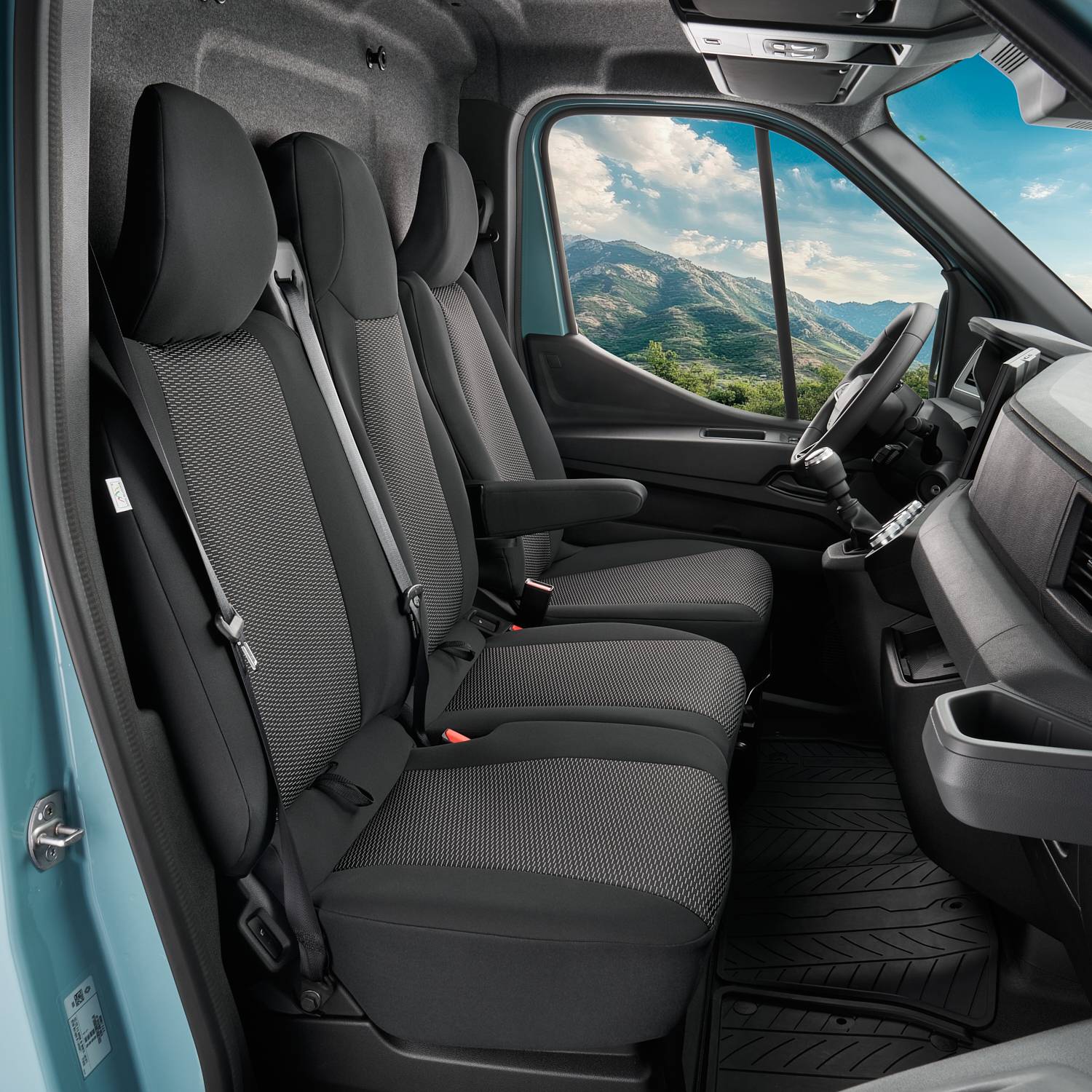 Skræddersyet sædeovertræk komplet sæt 2+1 - Renault Master IV / Nissan Interstar 2025->