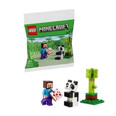 Lego Minecraft Serie 30672 Steve och Panda Baby Byggpaket Leksakspresent - Multifärgad (En-Storlek)
