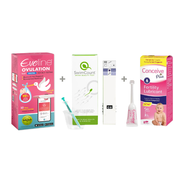 Eveline Smart Fertilitetssystem, SwimCount Sædkvalitetstest &amp; Conceive Plus – Komplet Pakke til Begge Partnere