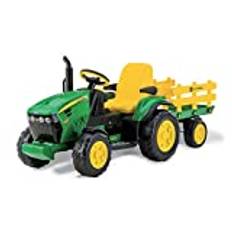 Peg Perego John Deere Ground Force inkl. släpvagn 12 V IGOR0047, grönt och gult
