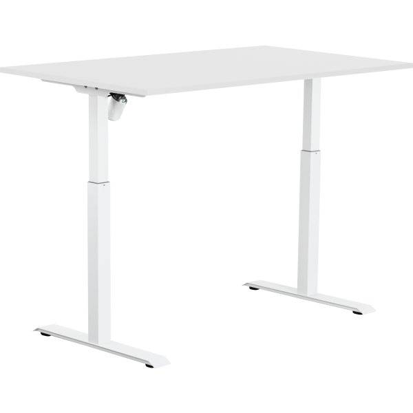 Sun-Flex I hæve-sænkebord, 140x80, Hvid/hvid