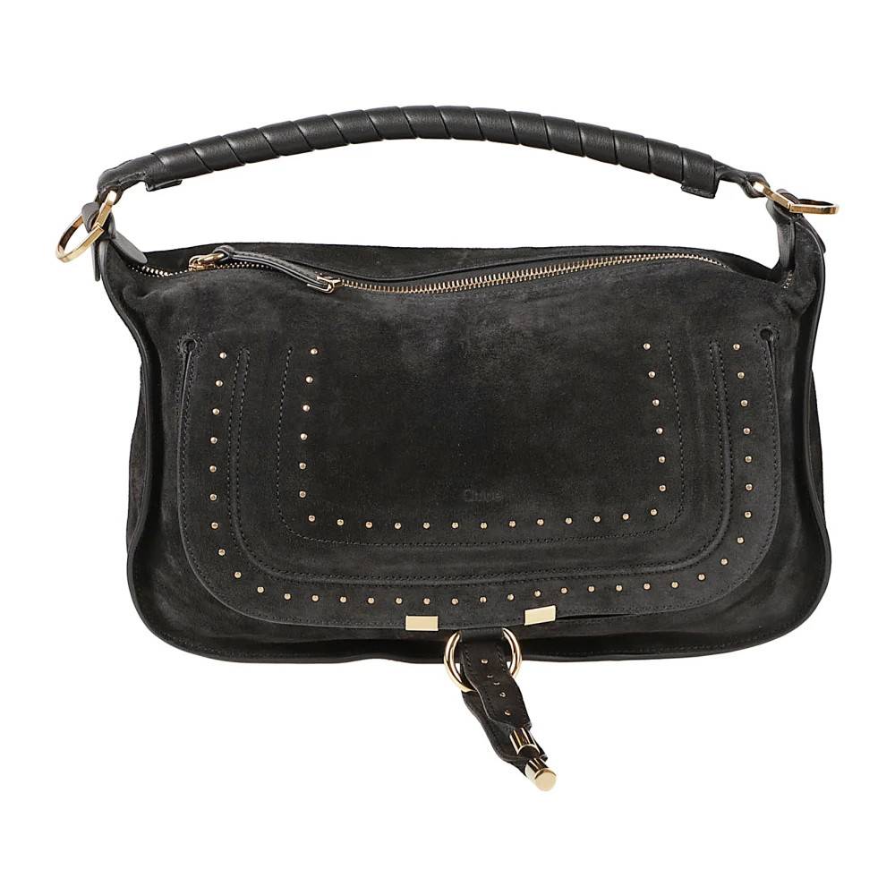 Chloé Marcie Lille Skuldertaske - Tasker - Dame - Sort - ONE SIZE - Uld
