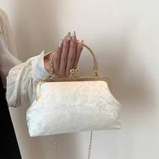 Fashion Pattern Ladies Handbag, Elegant Tote Bag For Party, Shopping, Pattern Placement Random - Beige - one-size