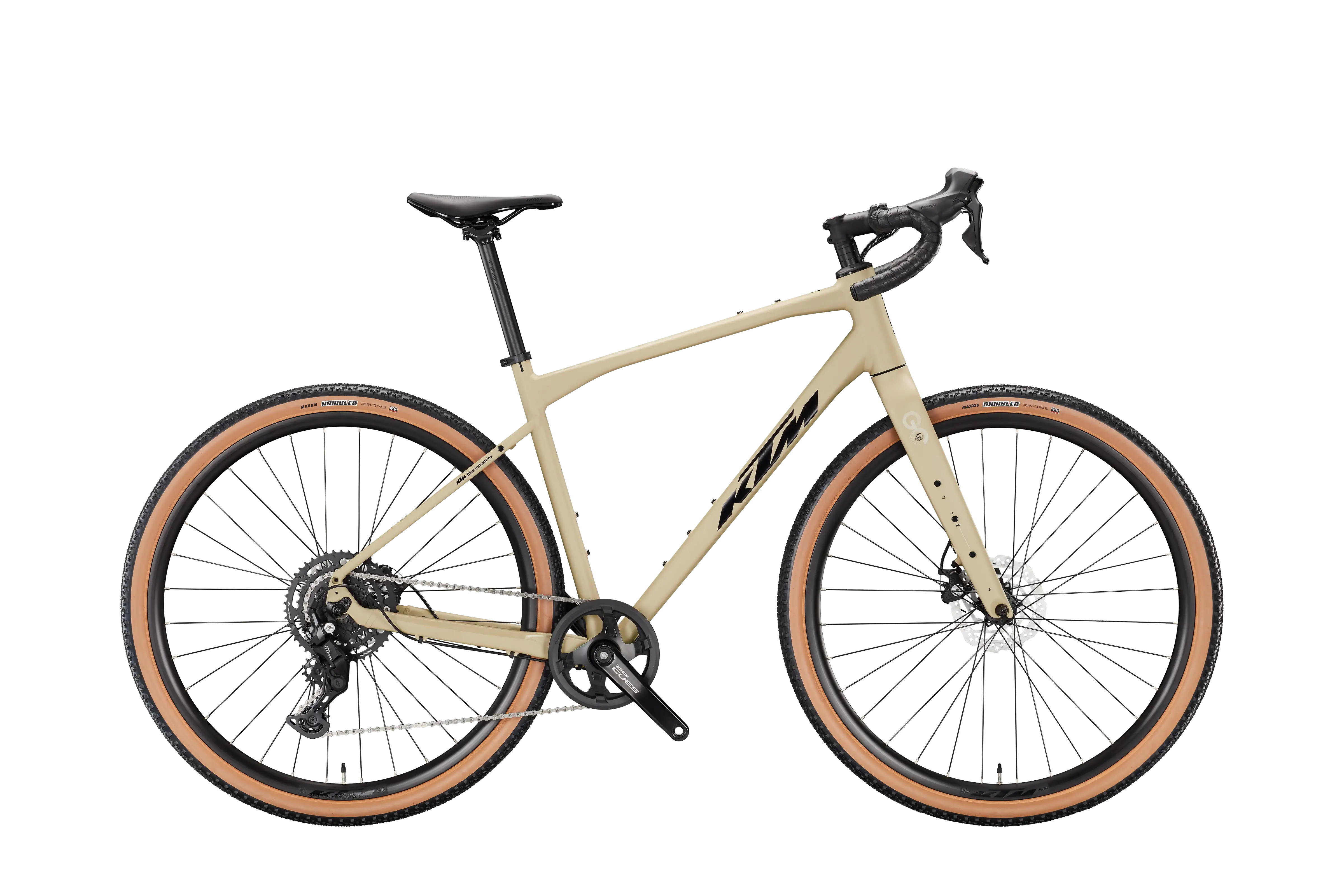 KTM Gravelator Elite 2026 - Shimano GRX 1x12sp - KTM Team Carbon Gravel - 170 / M / Grey beige matt (M)