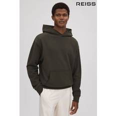 Reiss Khaki Alexander Casual Fit Cotton Hoodie