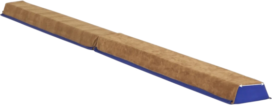 B2x 240 Cm Children's Balance Beam With Carrying Handle Suede Cover Folding Balancing Beam Blue Träningsutrustning Blue - One Size