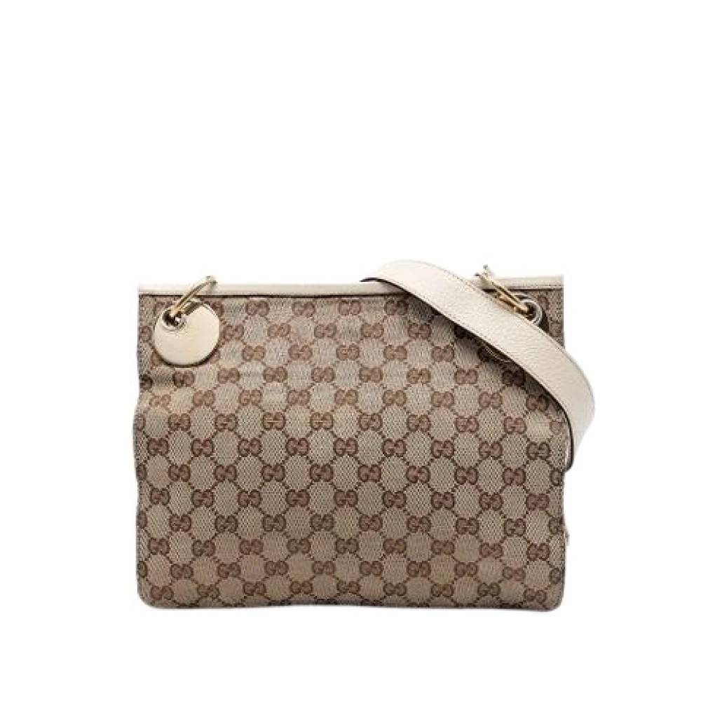 Gucci Vintage Pre-owned Eclipse Crossbody Bag - Vintage - Dame - Beige - ONE SIZE - Uld