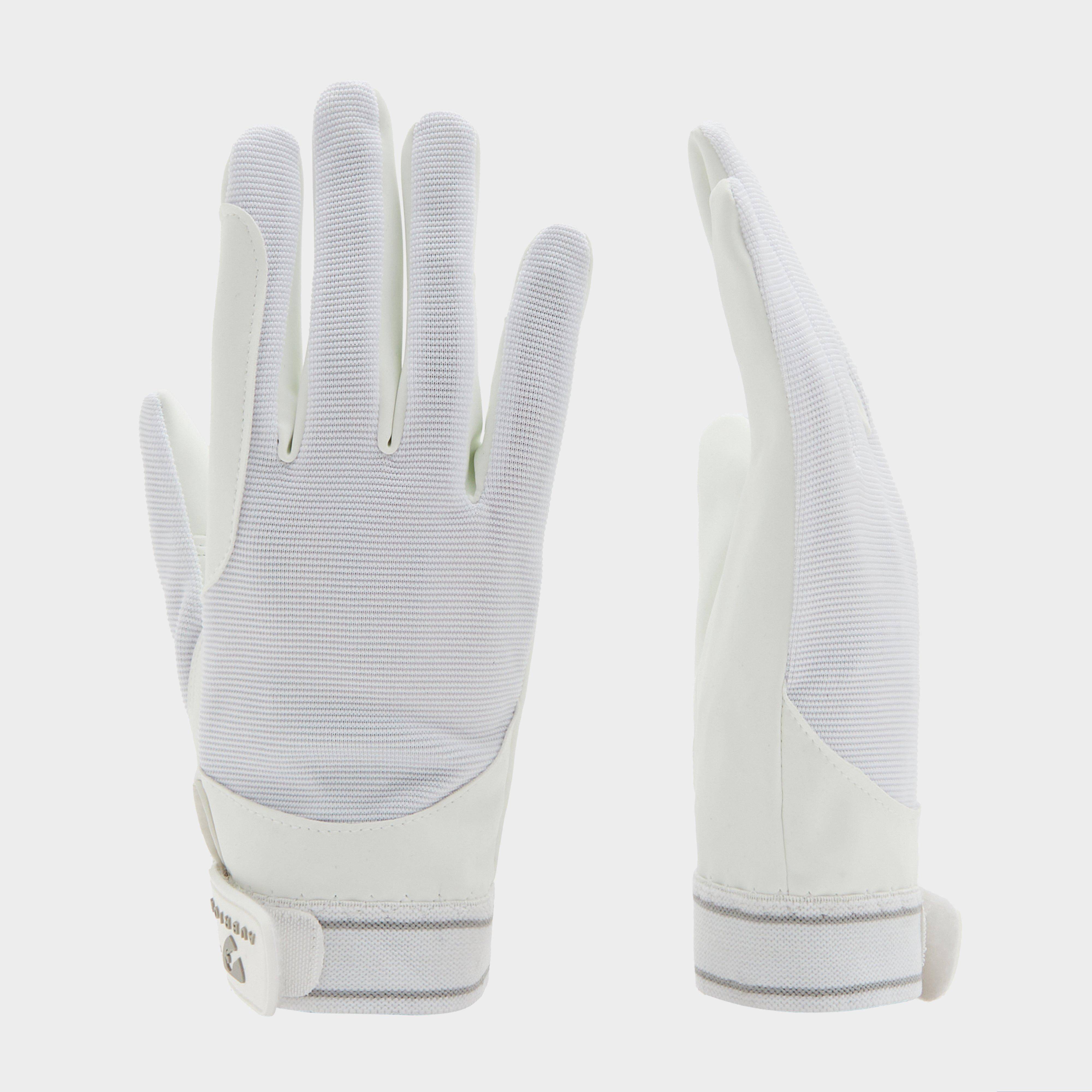 Aubrion Mesh Riding Gloves, White - XL