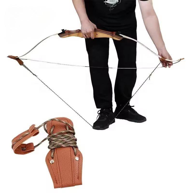 Archery Bow Stringer Hunting Traditional Recurve Bow and Arrow Set Change String Cowhide Auxiliary Limbsaver Equipment 5