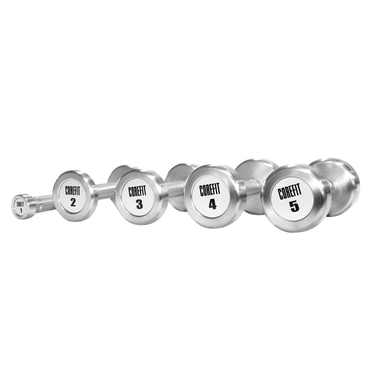 Corefit® Deluxe förkromade hantlar 1-10 kg