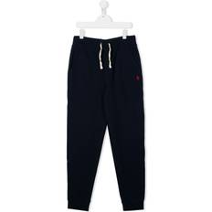 POLO RALPH LAUREN KIDS - träningsbyxor med broderad logotyp - barn - bomull/polyester - 14 - Blå