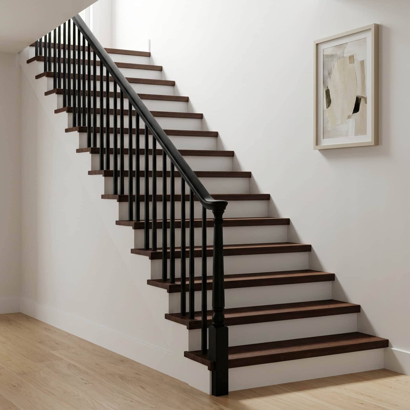 vidaXL Trappetrin 2 stk. 90 x 30 x 2 cm Mørk Brun Solid bøg