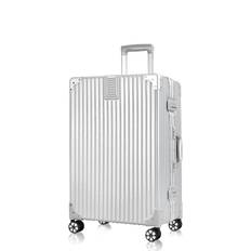 Carry Equipped with TSA Travel Business Ultra Large 8 Aluminum One Year Reliable Silver SS [Tavitra] Suitcase, Small, Popular, Bag, Lock, Goods, Trip,