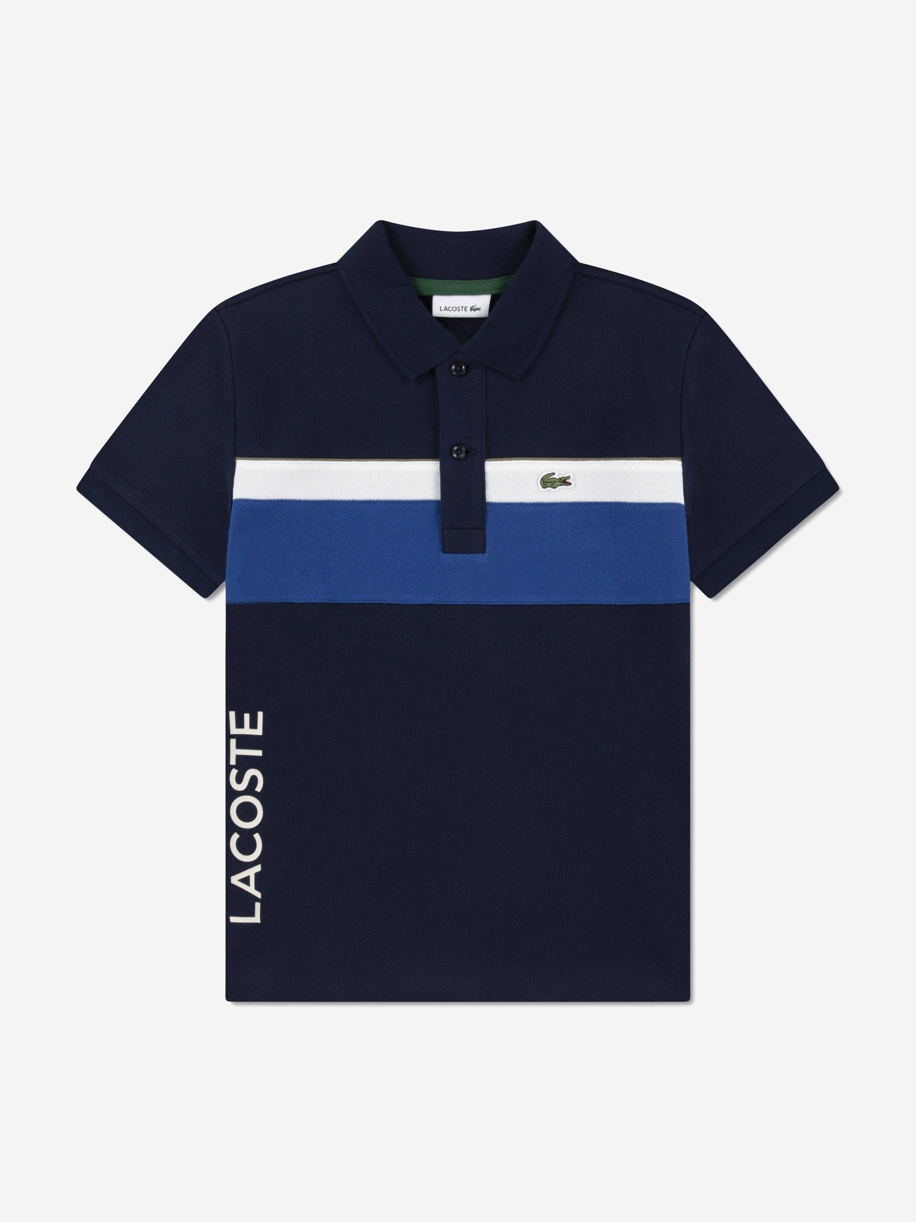 Lacoste Boys Colourblock Polo Shirt in Navy - Navy / 4 Yrs (4 Yrs)