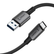 LindeCables USB-C til USB-A 3.2 Gen.1 Premium kabel - 0.25 m Grå Type: USB-C til USB-A Strømforsyning: Kan levere op til 5V, 3A (15W) Dataoverførselshastighed: Op til 5 Gbps Kompatibilitet: Kompatibel med en bred vifte af USB-C og USB-A enheder Holdbarhed: Robust aluminiumshus af høj kvalitet kombineret med et holdbart, flettet kabel for øget styrke og fleksibilitet.