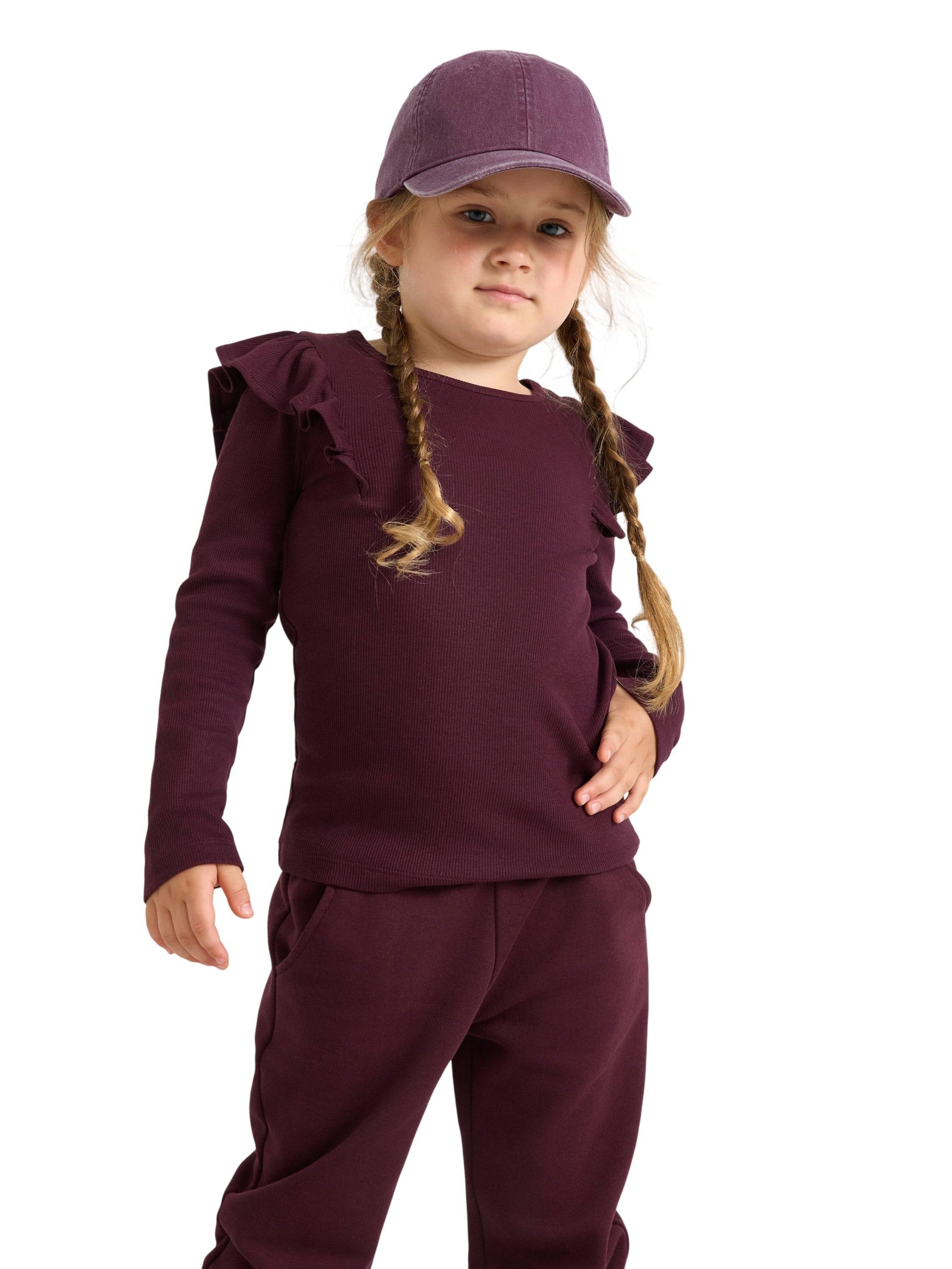 Lindex Longsleeved top in Ribbed Cotton j Stl. 98 fepojkar - Blusar Från Magasin - Lilac (98)