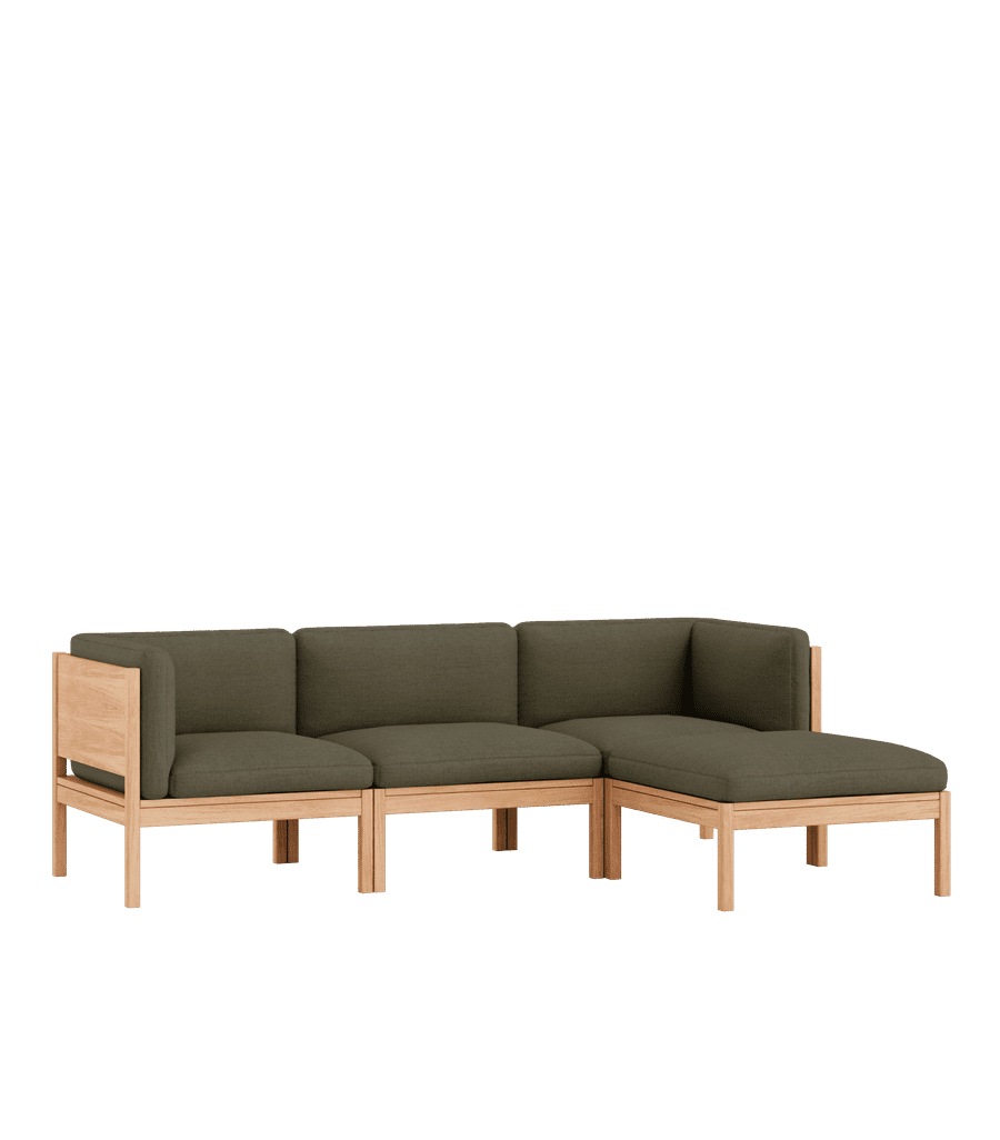 MOEBE - Modulsofa 3 Seater m. Chaiselong, Re-Wool 977.