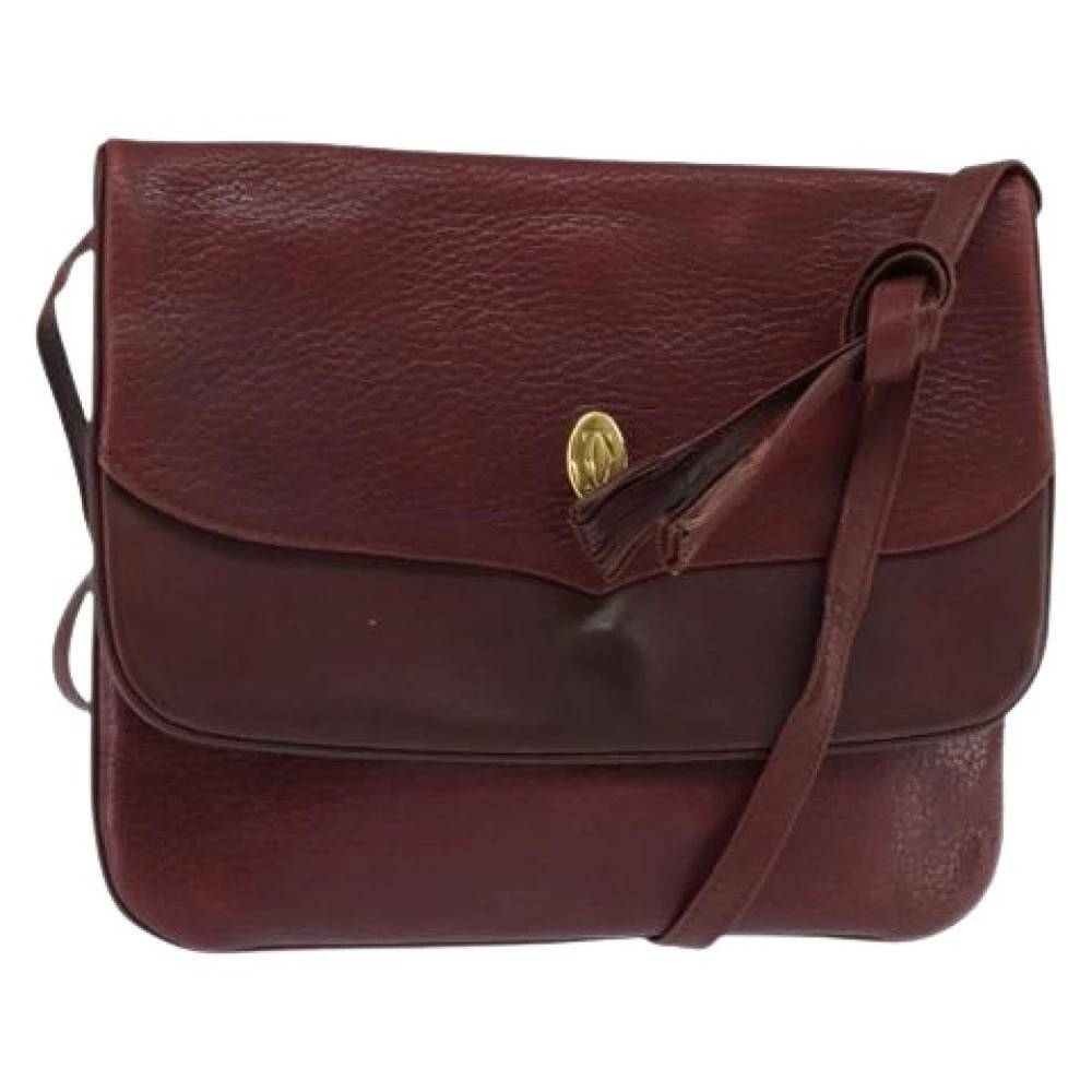 Cartier Vintage Pre-owned Cross Body Bag - Vintage - Dame - Rød - ONE SIZE - Uld