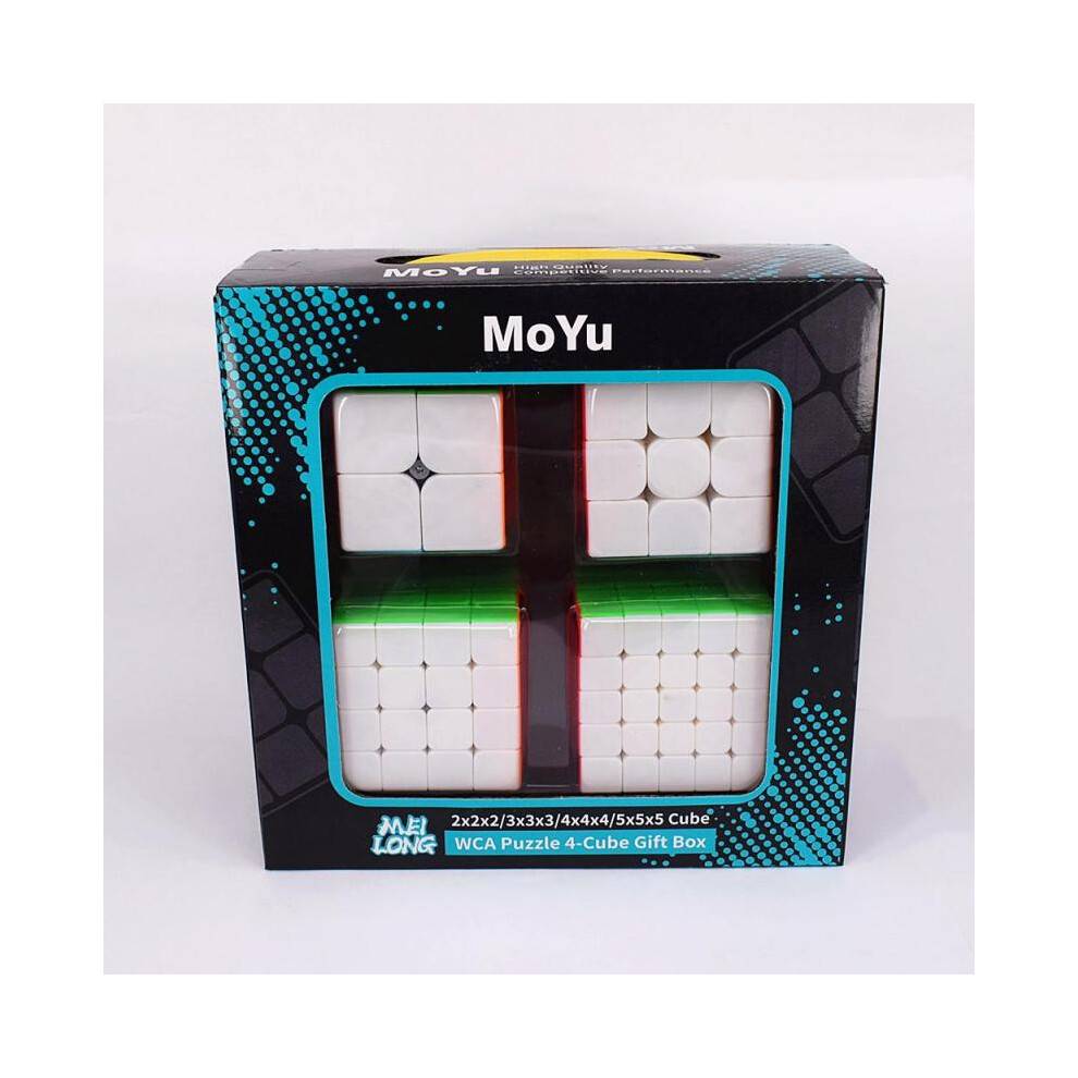 (Matches the image) MoYu Meilong 2x2 3x3 4x4 5x5 Speed Cube Set Gift Box Magic Puzzle Cubo Magico for Beginners
