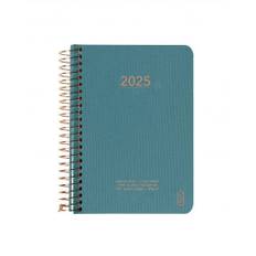 KOZO Kalender 2025 A6 Vecka per uppslag Steel Blue