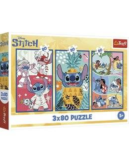Pussel Lilo och Stitch 3x80 bitar