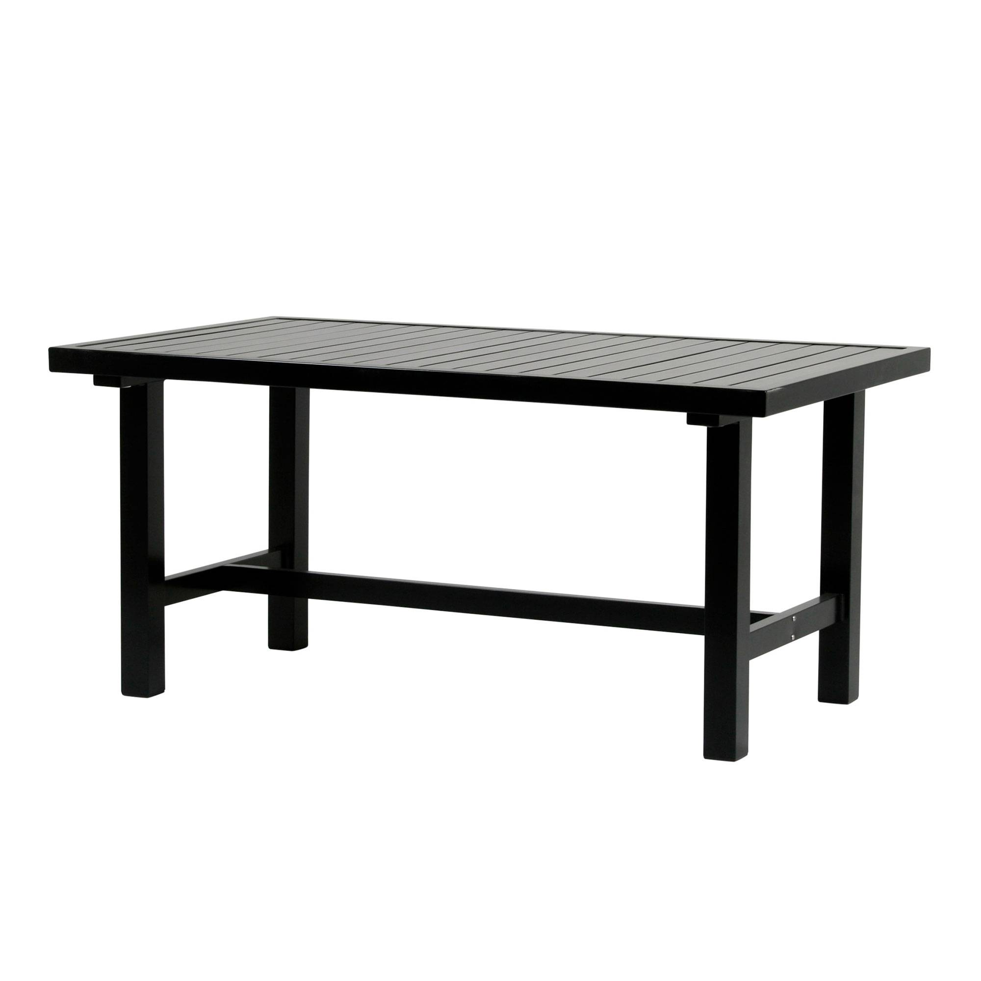 Fri Form - Bord 142x80 cm Aluminium Svart - Matbord utomhus - Elsa Stackelberg - Svart - Metall